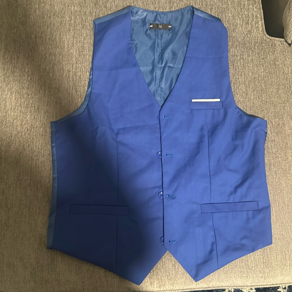 Blue business vest size medium
